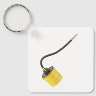 Gele asstofzuiger sleutelhanger