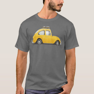 Gele Auto meisje meisje meisje T-shirt