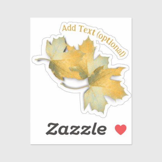 Gele Autumn Leaves Sticker (Vel)