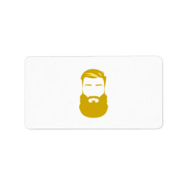 Gele-baardlabels Etiket