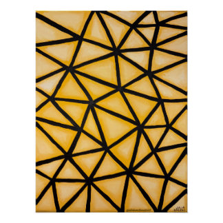 Gele baby Geometrisch ontwerp Perfect Poster
