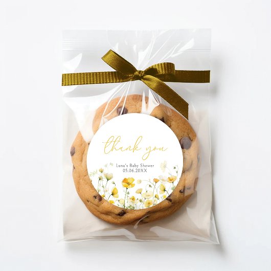 Gele Baby in bloei bloemendouche gunst Sticker