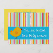 gele baby shower kaart (Voorkant / Achterkant)