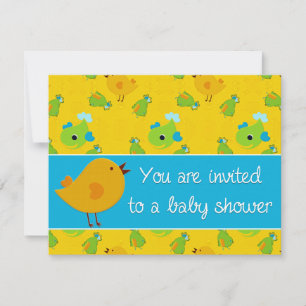 gele baby shower kaart