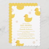 Gele badeend. Speelgoed baby shower Kaart (Voorkant / Achterkant)