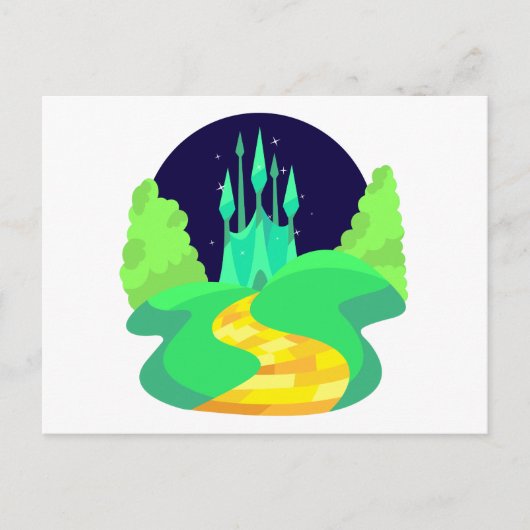 gele baksteen briefkaart (Voorkant)