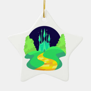 gele baksteen keramisch ornament