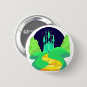 gele baksteen ronde button 5,7 cm (Voorkant /achterkant)