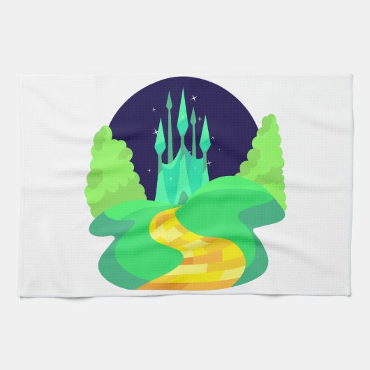 gele baksteen theedoek (Horizontaal)