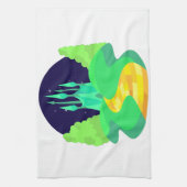 gele baksteen theedoek (Verticaal)