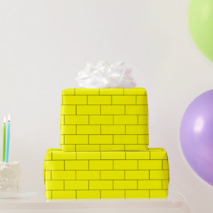 Gele Bakstenen Patroon Inpakpapier