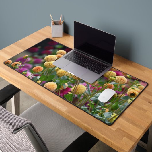 Gele bal Dahlia Blooms Floral Bureaumat (Kantoor 2)
