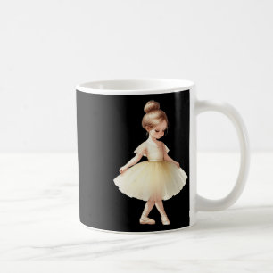 Gele Ballerina Meisje Dansen Ballet Waterverf Koffiemok