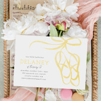 Gele Ballet Slippers Verjaardagsfeest Uitnodiging