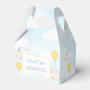 Gele ballonnen Clouds Birthday Christening Bedankdoosjes