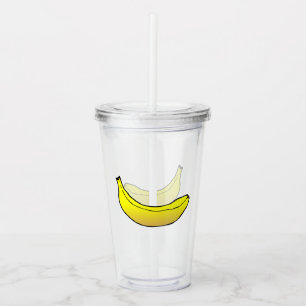 Gele banaan acryl drinkbeker