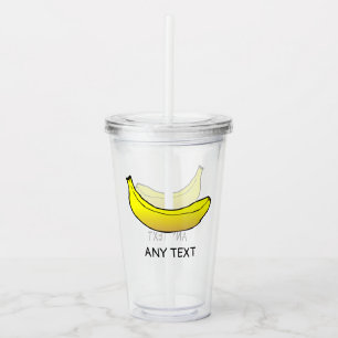 Gele banaan acryl drinkbeker