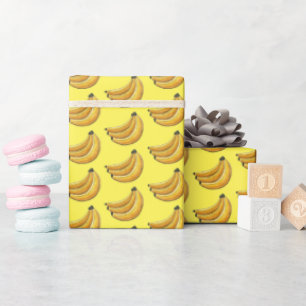 Gele Banaan Bunch van Bananen Fruit Print Cadeaupapier