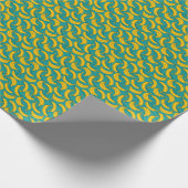 Gele banaan: zwarte omtrek cadeaupapier (Hoek)