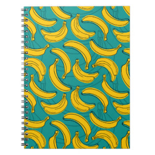 Gele banaan: zwarte omtrek notitieboek