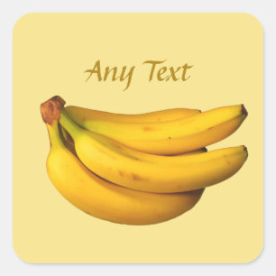 Gele bananen in een bos vierkante sticker