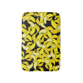  gele bananen: zwarte achtergrond badmat (Voorkant Verticaal)