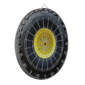 Gele band voor constructiewiel van vrachtwagen dartbord (Voorkant Links)