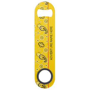 Gele Bandana Custom Adventure Bottle-opener Speed Flessenopener