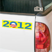 Gele Barack Obama 2012 bumpersticker (Op Truck)