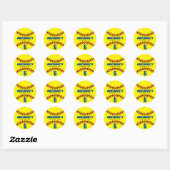 Gele Baseball Sticker Sportkinderen Birthday Party (Vel)