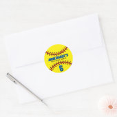 Gele Baseball Sticker Sportkinderen Birthday Party (Envelop)
