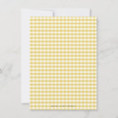 gele BBQ Neutrale Baby Shower Invitaties Kaart (Achterkant)