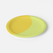 gele bedwelming papieren bordje (Gekanteld)