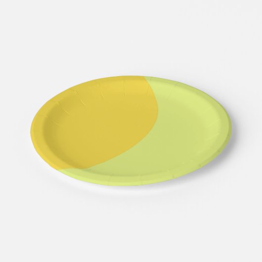 gele bedwelming papieren bordje (Gekanteld)