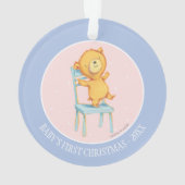 Gele Beren Dances en Spelen op de stoel Ornament (achterkant)