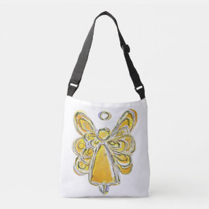Gele Beschermengel Handtas Kunst Cross Body Tas