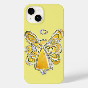 Gele Beschermengel Kunst Aangepaste iPhone Hoesje