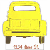 Gele bestelbus sticker (Voorkant)