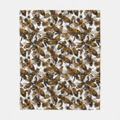Gele bijen fleece deken (Voorkant)