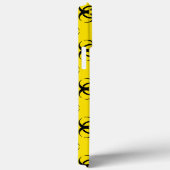 Gele Biohazard Telefoon Case w / aangepaste tekst (Achterkant / Rechts)