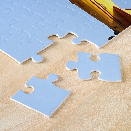 Gele Biplane Legpuzzel (Zijkant)