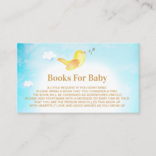 *~* gele Birdie Sky Baby boeken voor Baby Informatiekaartje