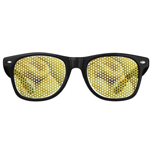 Gele Birmese Python Retro Zonnebril (Voorkant)