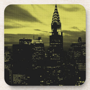 Gele Black New York City Bier Onderzetter