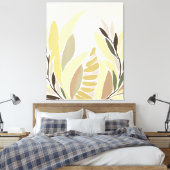 Gele bladeren canvas afdruk (Insitu (Slaapkamer))