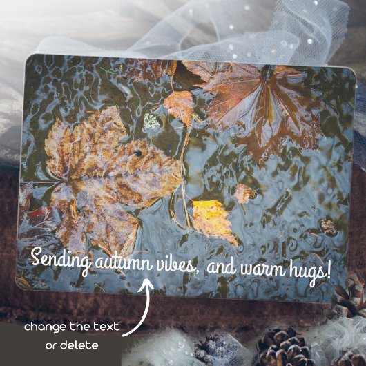 Gele bladeren in de stroom kaart