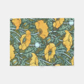 Gele  blauw met blauw fleece deken (Voorkant (Horizontaal))