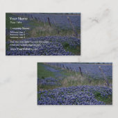 Gele blauwe bonnetbloemen visitekaartje (Voorkant / Achterkant)