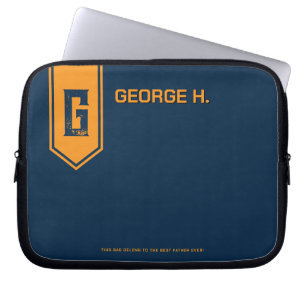 Gele Blauwe Laptophoes voor Man Laptop Sleeve