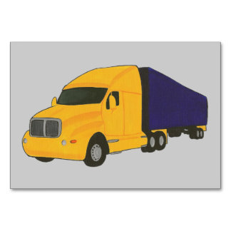 Gele Blauwe Truck Lezen Flashcards voor Volwassene Kaart